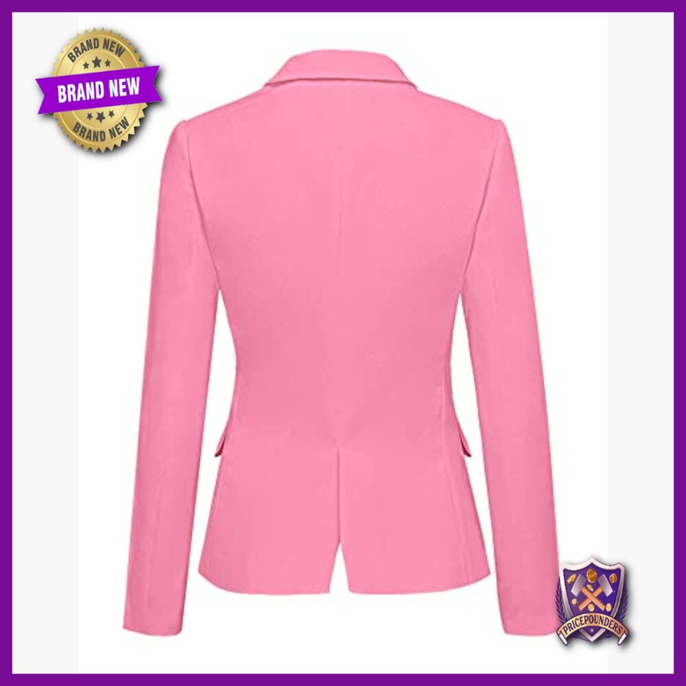 Polyester Blazer Notched Lapel Button Closure Poc… - image 2